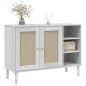 vidaXL Aparador SENJA aspecto de ratán madera pino blanco 112x40x80 cm vidaXL Aparador SENJA aspecto de ratán madera pino blanco 112x40x80 cm
