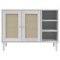 vidaXL Aparador SENJA aspecto de ratán madera pino blanco 112x40x80 cm vidaXL Aparador SENJA aspecto de ratán madera pino blanco 112x40x80 cm