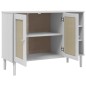 vidaXL Aparador SENJA aspecto de ratán madera pino blanco 112x40x80 cm vidaXL Aparador SENJA aspecto de ratán madera pino blanco 112x40x80 cm
