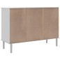 vidaXL Aparador SENJA aspecto de ratán madera pino blanco 112x40x80 cm vidaXL Aparador SENJA aspecto de ratán madera pino blanco 112x40x80 cm