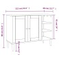 vidaXL Aparador SENJA aspecto de ratán madera pino blanco 112x40x80 cm vidaXL Aparador SENJA aspecto de ratán madera pino blanco 112x40x80 cm