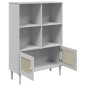 vidaXL Estantería SENJA aspecto ratán madera pino blanco 90x35x130 cm