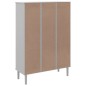 vidaXL Estantería SENJA aspecto ratán madera pino blanco 90x35x130 cm