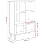 vidaXL Estantería SENJA aspecto ratán madera pino blanco 90x35x130 cm