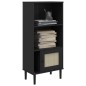 vidaXL Estantería SENJA aspecto ratán madera pino negro 60x35x130 cm vidaXL Estantería SENJA aspecto ratán madera pino negro 60x35x130 cm