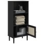 vidaXL Estantería SENJA aspecto ratán madera pino negro 60x35x130 cm vidaXL Estantería SENJA aspecto ratán madera pino negro 60x35x130 cm