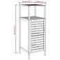 vidaXL Armario de baño con estante bambú 36x33x87 cm