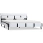 vidaXL Estructura de cama con LED cuero sintético blanco 120x200 cm vidaXL Estructura de cama con LED cuero sintético blanco 120x200 cm
