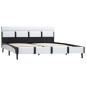 vidaXL Estructura de cama con LED cuero sintético blanco 120x200 cm vidaXL Estructura de cama con LED cuero sintético blanco 120x200 cm