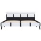 vidaXL Estructura de cama con LED cuero sintético blanco 120x200 cm vidaXL Estructura de cama con LED cuero sintético blanco 120x200 cm