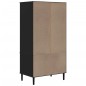 vidaXL Armario SENJA aspecto de ratán madera pino negro 90x55x175 cm vidaXL Armario SENJA aspecto de ratán madera pino negro 90x55x175 cm