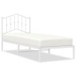 vidaXL Estructura de cama de metal con cabecero blanco 90x190 cm vidaXL Estructura de cama de metal con cabecero blanco 90x190 cm