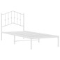 vidaXL Estructura de cama de metal con cabecero blanco 90x190 cm vidaXL Estructura de cama de metal con cabecero blanco 90x190 cm