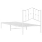 vidaXL Estructura de cama de metal con cabecero blanco 90x190 cm vidaXL Estructura de cama de metal con cabecero blanco 90x190 cm