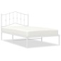 vidaXL Estructura de cama de metal con cabecero blanco 100x190 cm vidaXL Estructura de cama de metal con cabecero blanco 100x190 cm