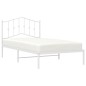 vidaXL Estructura de cama de metal con cabecero blanco 100x190 cm vidaXL Estructura de cama de metal con cabecero blanco 100x190 cm
