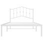 vidaXL Estructura de cama de metal con cabecero blanco 100x190 cm vidaXL Estructura de cama de metal con cabecero blanco 100x190 cm