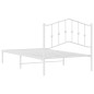 vidaXL Estructura de cama de metal con cabecero blanco 100x190 cm vidaXL Estructura de cama de metal con cabecero blanco 100x190 cm