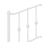 vidaXL Estructura de cama de metal con cabecero blanco 100x190 cm vidaXL Estructura de cama de metal con cabecero blanco 100x190 cm