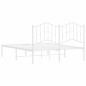 vidaXL Estructura de cama con cabecero metal blanca 140x200 cm vidaXL Estructura de cama con cabecero metal blanca 140x200 cm
