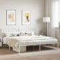 vidaXL Estructura de cama con cabecero metal blanca 200x200 cm vidaXL Estructura de cama con cabecero metal blanca 200x200 cm