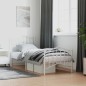 vidaXL Estructura cama metal con cabecero y pie cama blanca 80x200 cm