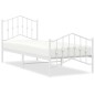 vidaXL Estructura cama metal con cabecero y pie cama blanca 80x200 cm
