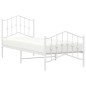 vidaXL Estructura cama metal con cabecero y pie cama blanca 80x200 cm