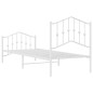 vidaXL Estructura cama metal con cabecero y pie cama blanca 80x200 cm