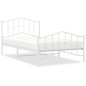 vidaXL Estructura cama metal con cabecero y pie cama blanca 100x200 cm vidaXL Estructura cama metal con cabecero y pie cama blanca 100x200 cm