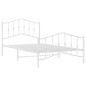 vidaXL Estructura cama metal con cabecero y pie cama blanca 100x200 cm vidaXL Estructura cama metal con cabecero y pie cama blanca 100x200 cm