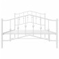 vidaXL Estructura cama metal con cabecero y pie cama blanca 100x200 cm vidaXL Estructura cama metal con cabecero y pie cama blanca 100x200 cm