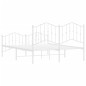 vidaXL Estructura cama metal con cabecero y estribo blanco 150x200 cm