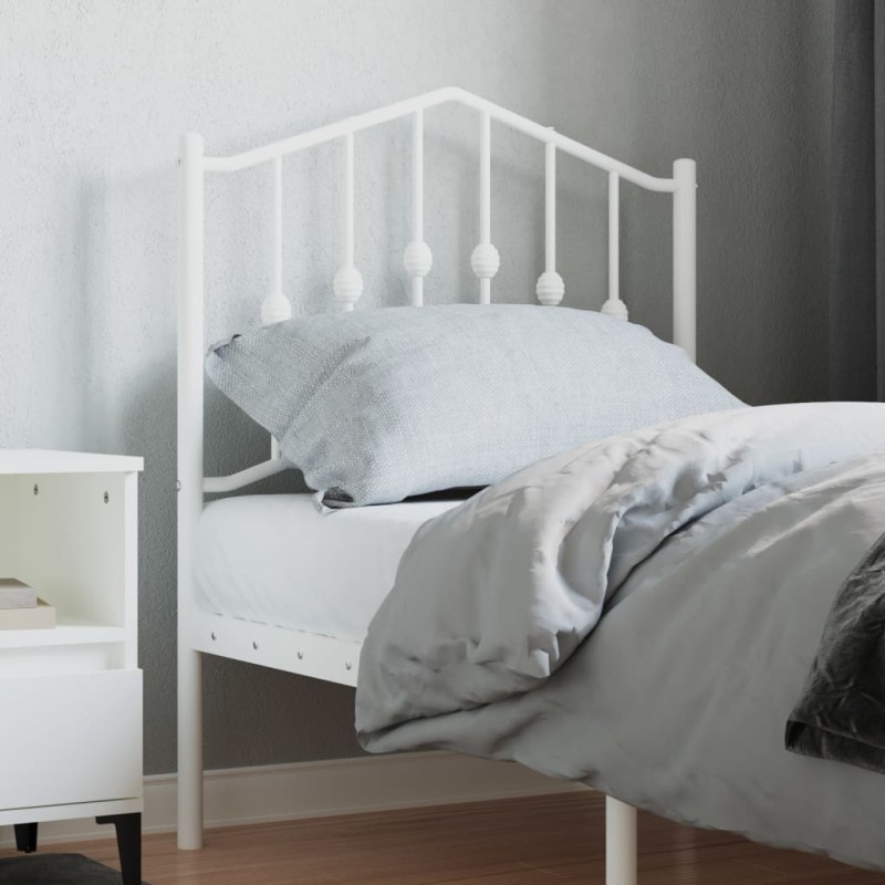 vidaXL Cabecero de metal blanco 75 cm vidaXL Cabecero de metal blanco 75 cm