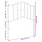 vidaXL Cabecero de metal blanco 75 cm vidaXL Cabecero de metal blanco 75 cm