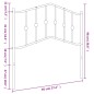 vidaXL Cabecero de metal blanco 90 cm vidaXL Cabecero de metal blanco 90 cm