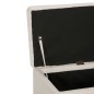 vidaXL Banco con espacio de almacenaje 116 cm poliéster color crema vidaXL Banco con espacio de almacenaje 116 cm poliéster color crema