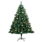 vidaXL Árbol de Navidad artificial con bisagras 150 LED y bolas 150 cm vidaXL Árbol de Navidad artificial con bisagras 150 LED y bolas 150 cm