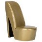 vidaXL Sillón con forma de zapato de tacón cuero sintético dorado vidaXL Sillón con forma de zapato de tacón cuero sintético dorado