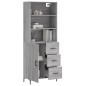 vidaXL Aparador alto madera contrachapada gris sonoma 69,5x34x180 cm vidaXL Aparador alto madera contrachapada gris sonoma 69,5x34x180 cm