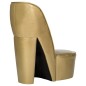 vidaXL Sillón con forma de zapato de tacón cuero sintético dorado vidaXL Sillón con forma de zapato de tacón cuero sintético dorado