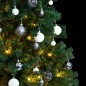 vidaXL Árbol de Navidad artificial con bisagras 150 LED y bolas 150 cm vidaXL Árbol de Navidad artificial con bisagras 150 LED y bolas 150 cm