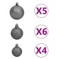 vidaXL Árbol de Navidad artificial con bisagras 150 LED y bolas 150 cm vidaXL Árbol de Navidad artificial con bisagras 150 LED y bolas 150 cm