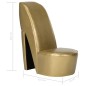 vidaXL Sillón con forma de zapato de tacón cuero sintético dorado vidaXL Sillón con forma de zapato de tacón cuero sintético dorado