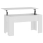 vidaXL Mesa de centro madera contrachapada blanco 101x49x52 cm vidaXL Mesa de centro madera contrachapada blanco 101x49x52 cm