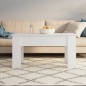 vidaXL Mesa de centro madera contrachapada blanco 101x49x52 cm vidaXL Mesa de centro madera contrachapada blanco 101x49x52 cm