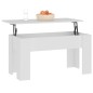 vidaXL Mesa de centro madera contrachapada blanco 101x49x52 cm vidaXL Mesa de centro madera contrachapada blanco 101x49x52 cm