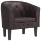 vidaXL Sillón cuero sintético marrón vidaXL Sillón cuero sintético marrón