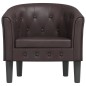 vidaXL Sillón cuero sintético marrón vidaXL Sillón cuero sintético marrón