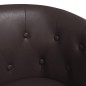vidaXL Sillón cuero sintético marrón vidaXL Sillón cuero sintético marrón